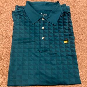 Masters Teal Patterned Polo Shirt